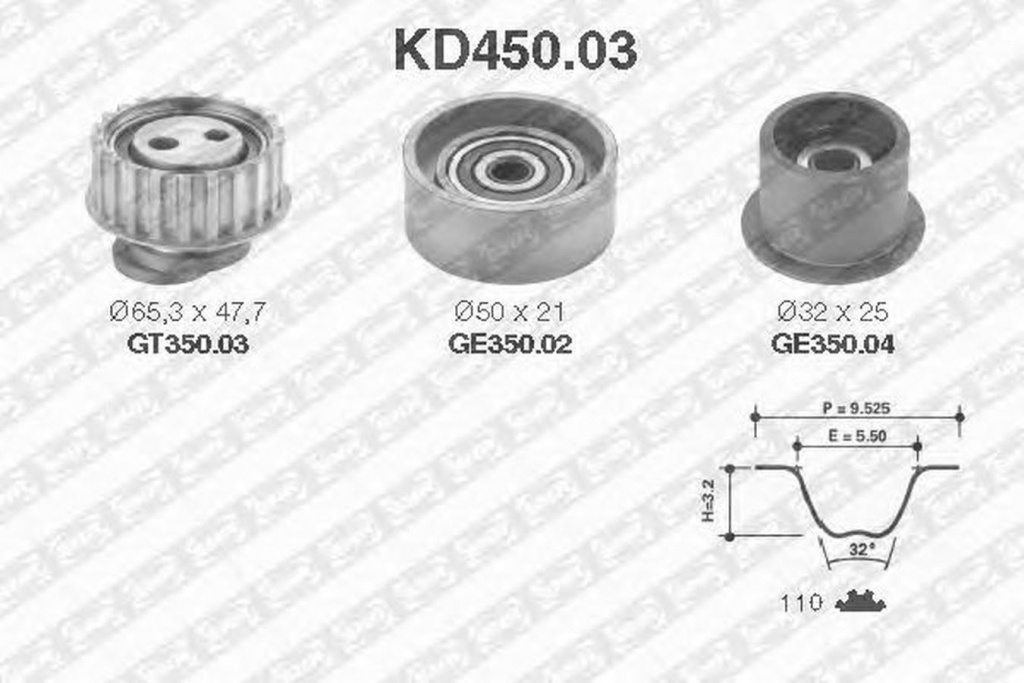 Kit distributie BMW 3 E36 SNR KD45003