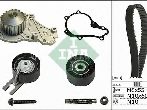 Kit distributie cu pompa apa PEUGEOT 107 (2005 - 2016) INA 530 0239 30