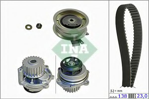 Kit distributie cu pompa apa VW TRANSPORTER / CARAVELLE Mk V bus (7HB, 7HJ, 7EB, 7EJ, 7EF, 7 (2003 - 2016) INA 530 0171 31