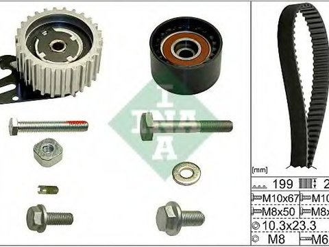 Kit distributie FIAT 500X (334) (2014 - 2016) INA 530 0562 10