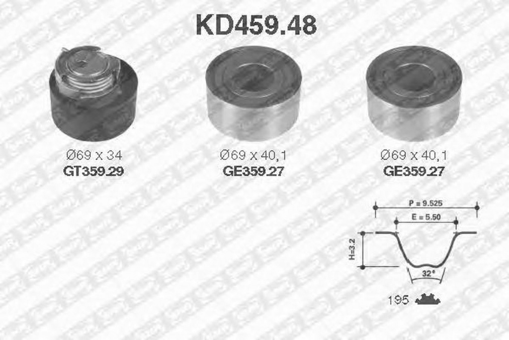 Kit distributie LAND ROVER DISCOVERY III LA TAA SNR KD45948