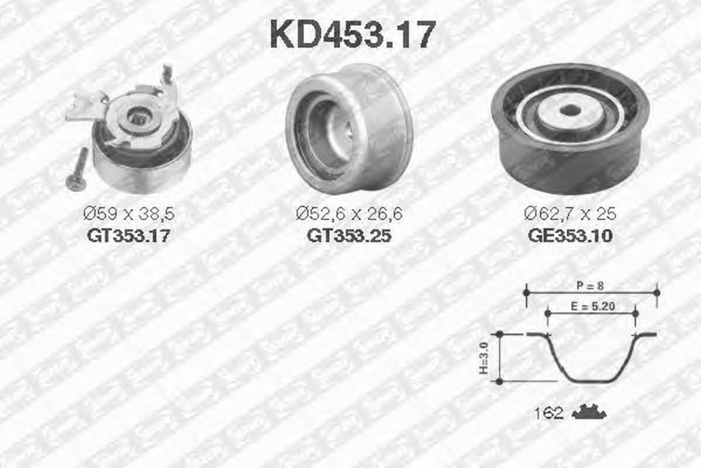Kit distributie OPEL ZAFIRA B A05 SNR KD45317