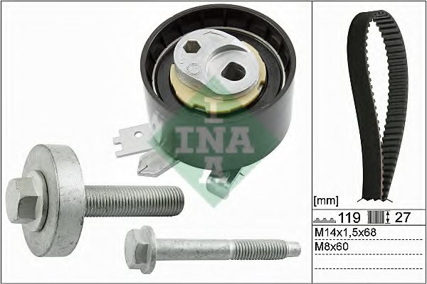 Kit distributie RENAULT CLIO Grandtour IV (2013 - 2016) INA 530 0607 10
