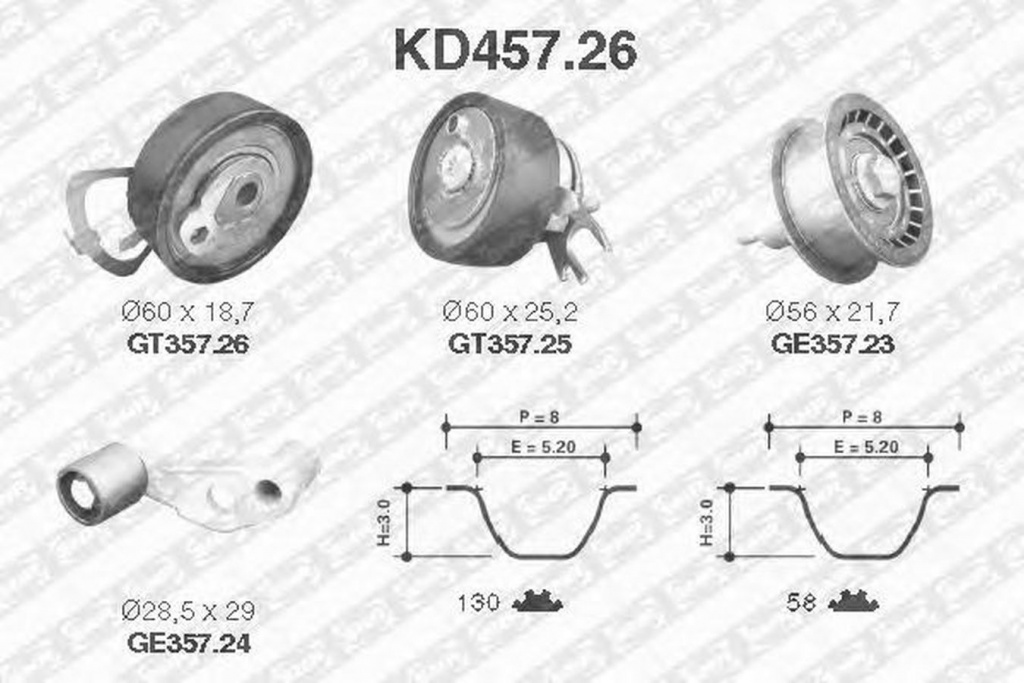 Kit distributie SEAT IBIZA IV 6L1 SNR KD45726