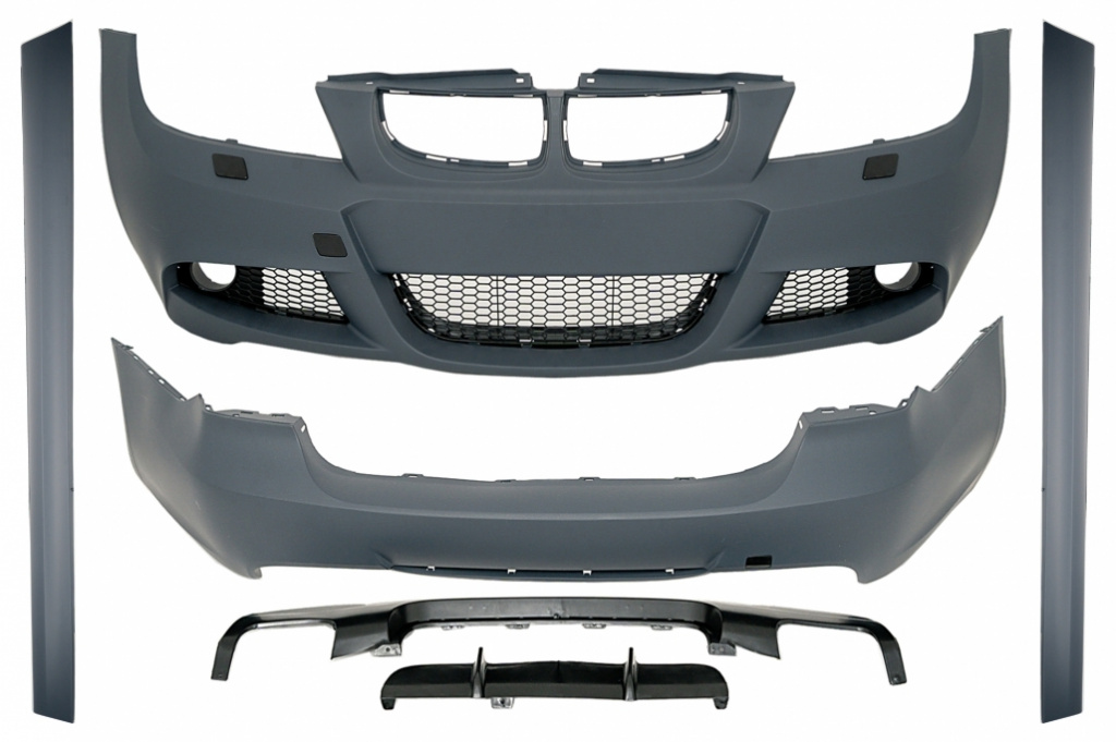 Kit Exterior compatibil cu BMW Seria 3 E90 (2005-2008) M-Technik Design cu Praguri Laterale CBBME90MT