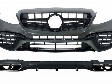Kit Exterior compatibil cu Mercedes E-Class W213 (2016-2019) E63 Design Ornamente Tobe Negre CBMBW213AMGE63BB