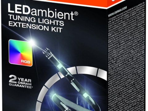 Kit Extnsie Lumini Ambientale Auto 16 Culori, 5 Moduri Cu Telecomandă, 12V Osram LEDambient Tuning Lights Extension Kit LEDINT202