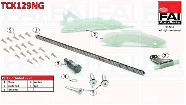Kit lant de distributie # Peugeot 207 2007 2008 2009 2010 2011 2012 2013 2014 2015 2016 2017 2018 2019 2020 2021 2022 2023 2024 2025 # TCK129NG # FAI AUTOPARTS