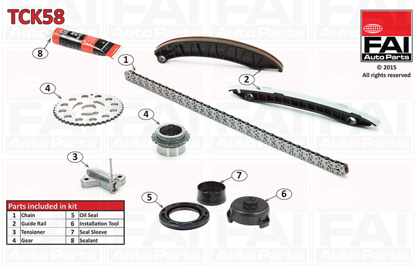 Kit lant de distributie # Renault Espace 2006 2007 2008 2009 2010 2011 2012 2013 2014 2015 2016 2017 2018 2019 2020 2021 2022 2023 2024 2025 # TCK58 # FAI AUTOPARTS
