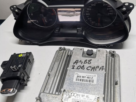 Kit pornire Audi A4 B8 3.0 tdi CAPA ceasuri colorcontact cheie ECU blocator volan