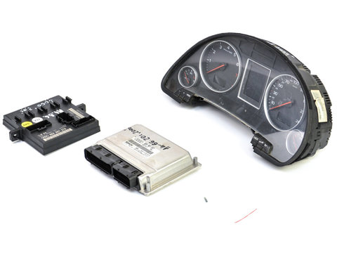 Kit Pornire Calculator Confort,calculator Motor,ceas Bord,CHIP Cheie Audi A4 B6 (8E) 2000 - 2004 Benzina 8E0907557, 0261206051, 8E0907279, 8E0920900F, 0263626016