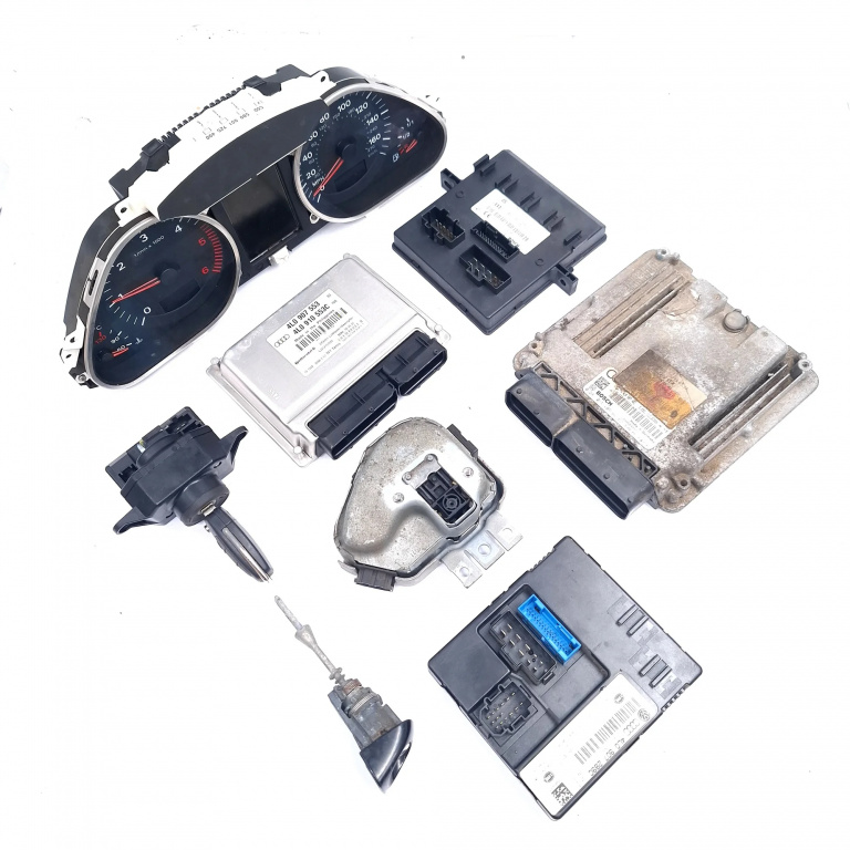 Kit Pornire Calculator Motor,imobilizator,CHIP Cheie,cheie,contact Cu Cheie,ceas Bord Audi Q7 (4L) 2006 - 2015 Motorina 4F0905852B, 4L0907401, 0281014409, 4L0910553C, 4F0907279, 4F0910279K, 4L0907289C, 4L0910289F, 5DK00876284, 4L0907553, 4F0910852, 4