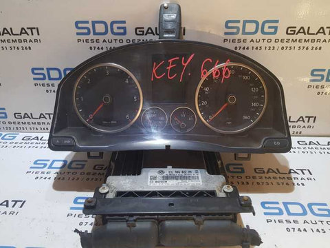 Kit Pornire Complet ECU Calculator Motor Cip Cheie Imobilizator VW Tiguan 2.0 TDI 2008 - 2018 Cod 03L906022HM 0281015236 5N0920970D