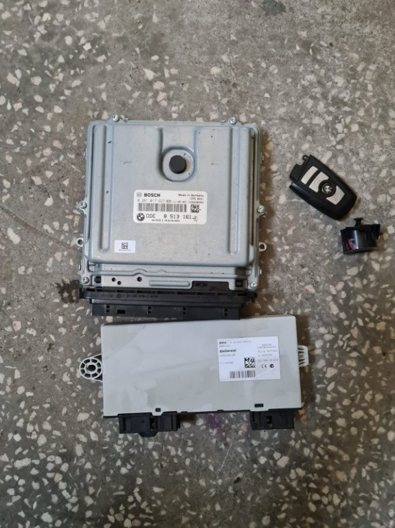 Kit pornire ecu calculator cas BMW seria 5 F10 525 d cod 8513161 0281017627