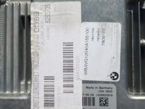 Kit Pornire ECU Calculator Motor Cip Cheie Imobilizator BMW Seria 3 E90 320 2.0 D N47 2007 - 2011 Cod 7809001 7809107 0281014239
