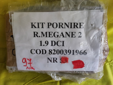 Kit pornire Renault Megane 2. Motorizare 1.9DCI. Cod. 8200391966.