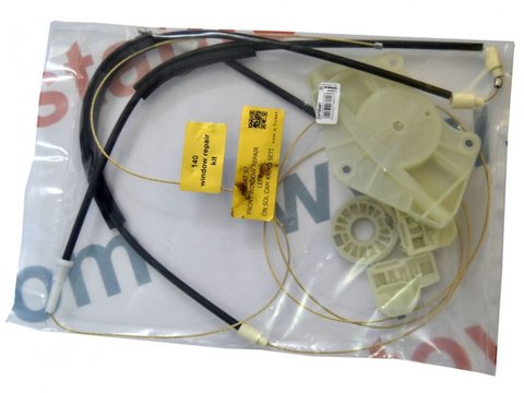 Kit reparatie macara geam fata Vw Passat B5/3B 1997-2005 electrica fata stanga (cablu role si suport geam)