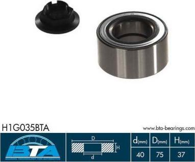 Kit rulment roata Kit rulment roata Fata 40x75x37 FORD COUGAR MONDEO II MONDEO III JAGUAR X-TYPE I 1.8-3.0 08.96 FORD MONDEO III (B5Y), Hatchback, 10.2000 - 03.2007 BTA H1G035BTA