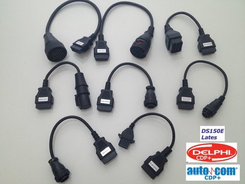 Kit set 8 cabluri adaptoare OBD2 Autocom / Delphi camioane