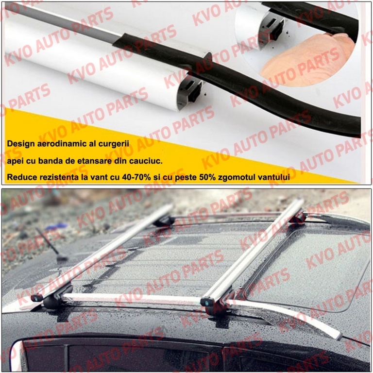 Kit set bare portbagaj cu cheie VW Golf V 2003-2008 Combi / Break / Caravan - Aluminiu - K20
