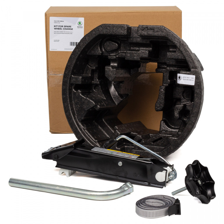 Kit Spuma + Cric Schimb Roata Rezerva Oe Skoda Rapid 2012→ 5JA093860A