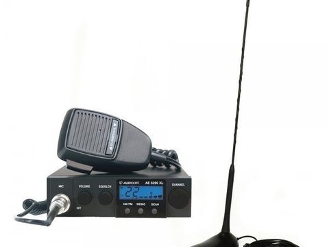 Kit Statie radio CB Albrecht AE 5290XL + Antena PNI Extra 45 + MAG ALB-PACK28