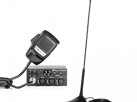Kit Statie Radio CB Midland M Zero Plus + Antena Pni Extra 45 Cu Magnet MID-PACK22