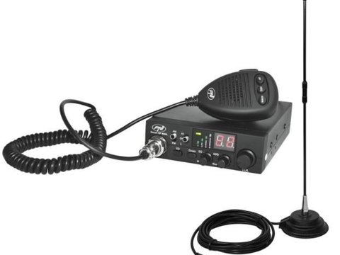 Kit Statie radio CB PNI ESCORT HP 8000L ASQ + Antena PNI Extra 40 + MAG PACK28