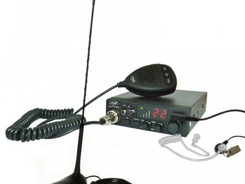 Kit Statie radio CB PNI ESCORT HP 8001L ASQ + Casti HS81L + Antena PNI  Extra 45 #Qla9Ukw_T-R