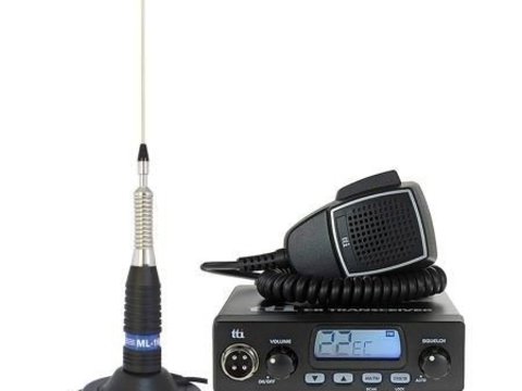 Kit Statie radio CB TTi TCB-550 + Antena PNI ML160 cu magnet TTI-PACK21