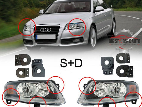 Kit suporti reparatie profesionala prindere far Audi A6 S6 Avant An producție 2005-2008 stanga si dreapta+