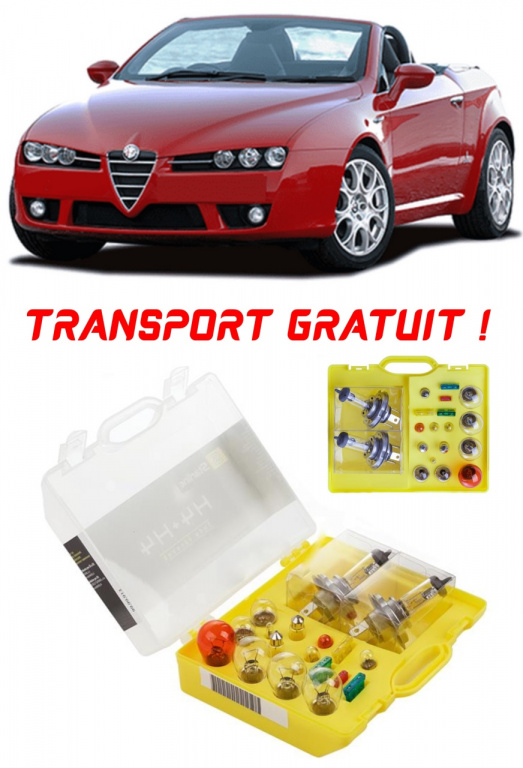 Kit trusa Set becuri H4 compatibila cu Alfa Romeo Spider din 1995 - 2006 , bec far, semnalizare , pozitie, iluminare numar, frana, plafoniera, stop frana Set-bec-H4-8