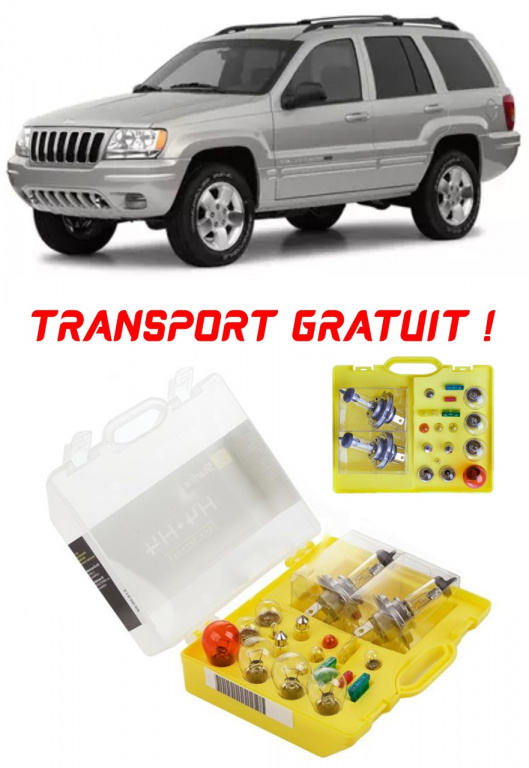 Kit trusa Set becuri H4 compatibila cu Jeep Grand Cherokee din 1993 - 2010 , bec far, semnalizare , pozitie, iluminare numar, frana, plafoniera, stop frana Set-bec-H4-91