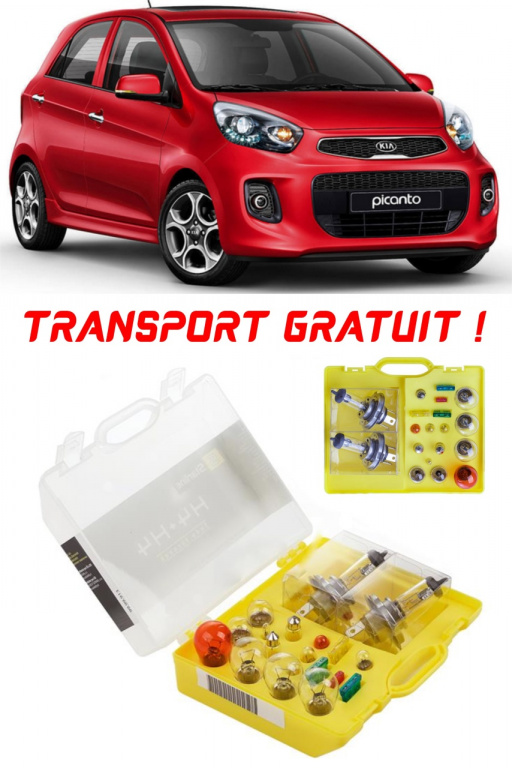 Kit trusa Set becuri H4 compatibila cu Kia Picanto din 2011 - 2017 , bec far, semnalizare , pozitie, iluminare numar, frana, plafoniera, stop frana Set-bec-H4-96