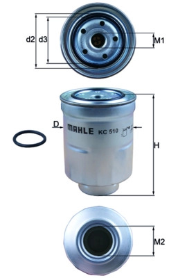 KNECHT filtru combustibil KC510D la TOYOTA LAND CRUISER PRADO (_J15_) 2009 2010 2011 2012 2013 2014 2015 2016 2017 2018 2019 2020 2021 2022 2023 2024 2025