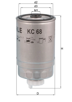 KNECHT filtru combustibil KC68 compatibil cu OPEL CORSA UTILITY B pick-up 1998 1999 2000 2001 2002 2003 2004