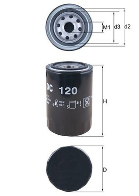 KNECHT Filtru ulei OC120 pentru TOYOTA COROLLA (_E7_) 1979 1980 1981 1982 1983