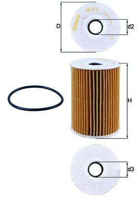 KNECHT Filtru ulei OX415D se potriveste la RENAULT TRUCKS MAXITY 2007 2008 2009 2010 2011 2012 2013 2014 2015 2016 2017 2018 2019 2020 2021