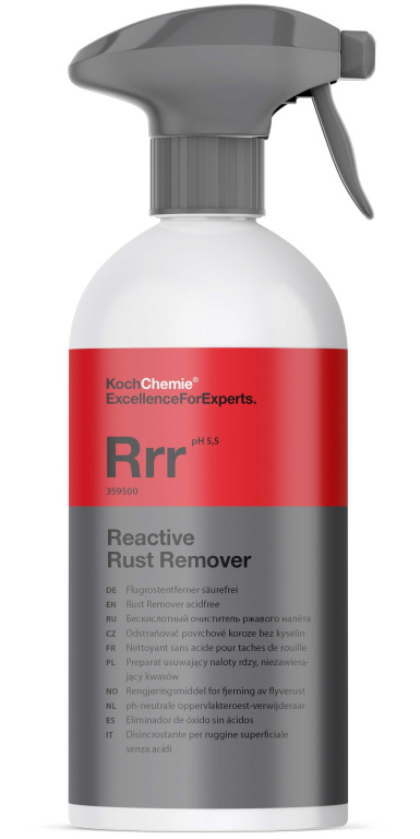 Koch Chemie Rrr Reactive Rust Remover Solutie Decontaminare Chimica Curatat Jante Inlaturare Rugina Cu Martor Rosu 500ML 359500