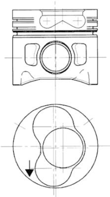 KOLBENSCHMIDT Piston 94427710 compatibil cu SKODA OCTAVIA I caroserie inchisa/combi (1U5) ALH 1896cc 90cp 66kW 2000 2001 2002 2003 2004 2005 2006 2007 2008 2009 2010