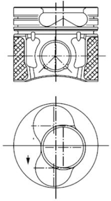 KOLBENSCHMIDT Piston 99851600 la VW CADDY III Autoutilitara/limuzina spatioasa (2KA, 2KH, 2CA, 2 BJB; BLS 1896cc 105cp 77kW 2004 2005 2006 2007 2008 2009 2010