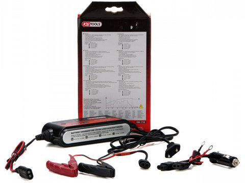 Ks Tools Incarator Baterii Acumulatori Auto De Inalta Frecventa 12V + 6V 4A SmartCharger 550.1735