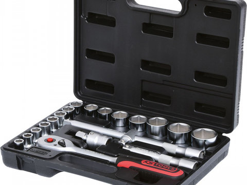 Ks Tools Set Chei Tubulare Cu Clichet 1/2&quot; 20 Piese 911.0620