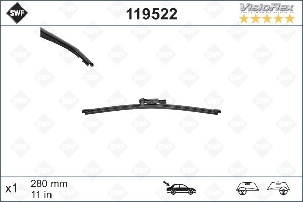 Lamela stergator 119522 SWF pentru Bmw Seria 1 Mercedes-benz Gla-class Mercedes-benz E-class