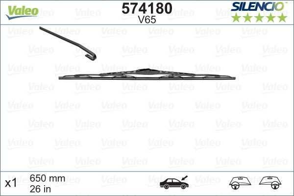 Lamela stergator 574180 VALEO pentru Mercedes-benz A-class Hyundai Grand Mazda Cx-7 Peugeot 206 Hyundai I40 Honda Accord Kia Rio Renault Master Peugeot Expert Ford Transit Nissan Maxima Peugeot 307 Mercedes-benz Vaneo