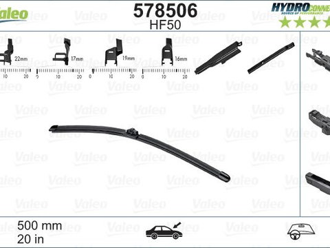 Lamela stergator 578506 VALEO pentru Bmw X5 Bmw X6 Peugeot J5 Land rover Freelander Land rover Lr2 Volvo Xc60 Volvo C30 Volvo S80 Volvo S40 Renault Clio Audi A5 Vw Tiguan Volvo Xc70 Bmw Seria 1 Bmw X3 Volvo S60 Audi Q7 Audi Q5 Audi Q3 Volvo V70 Renault