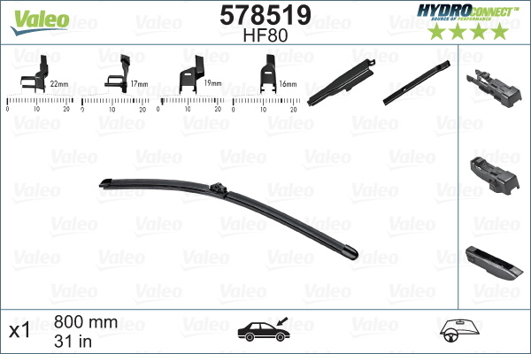 Lamela stergator ~ 578519 ~ VALEO ~ pentru Opel Zafira 2011 2012 2013 2014 2015 2016 2017 2018 2019 2020 2021 2022 2023 2024