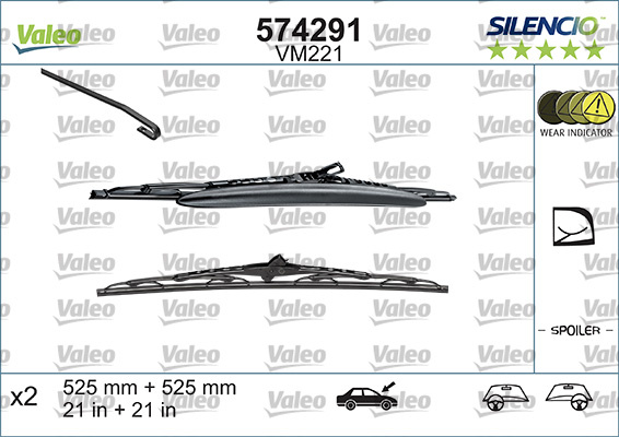 Lamela stergator fata (574291 VALEO) SKODA,VW PASSAT|SUPERB