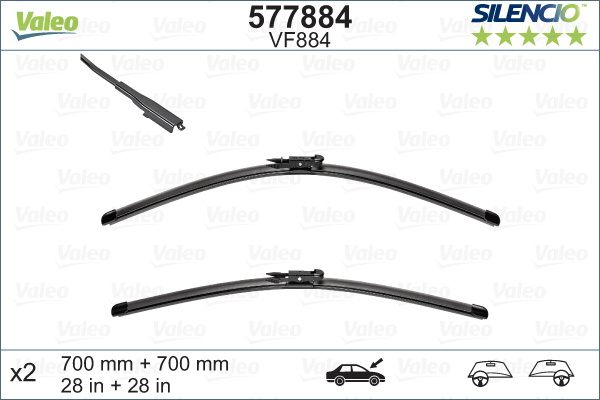Lamela stergator fata (577884 VALEO) FORD,FORD AUSTRALIA,FORD USA EDGE|ESCAPE|ESCAPE, KUGA|KUGA