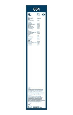 Lamela stergator # fata Hyundai Santa 2012 2013 2014 2015 # 3 397 010 299 # BOSCH